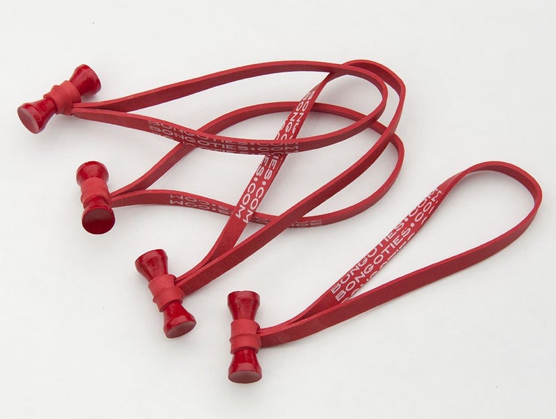 BongoTies ALL RED Bongo Ties A5-01-R - 10 Pack ~ Professional cable ties made of natural rubber and bamboo ~ HANDY TIES FOR CABLES AND OTHER UNRULY ITEMS - Image 2